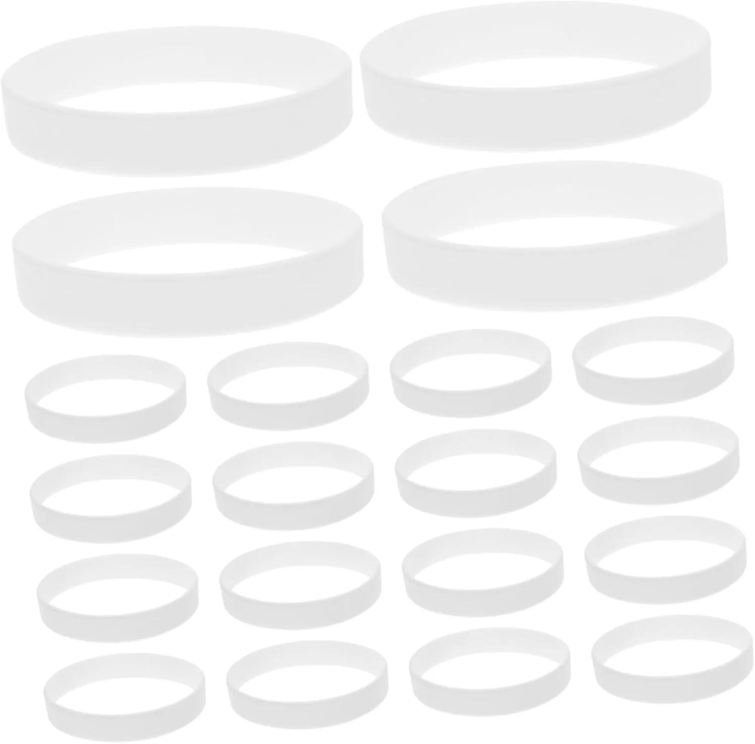 Sosoport Silicone Bracelet Plain Wrist Band Wristbands Cheer Bracelets Wrist Bands for Event Reusable Cable Ties