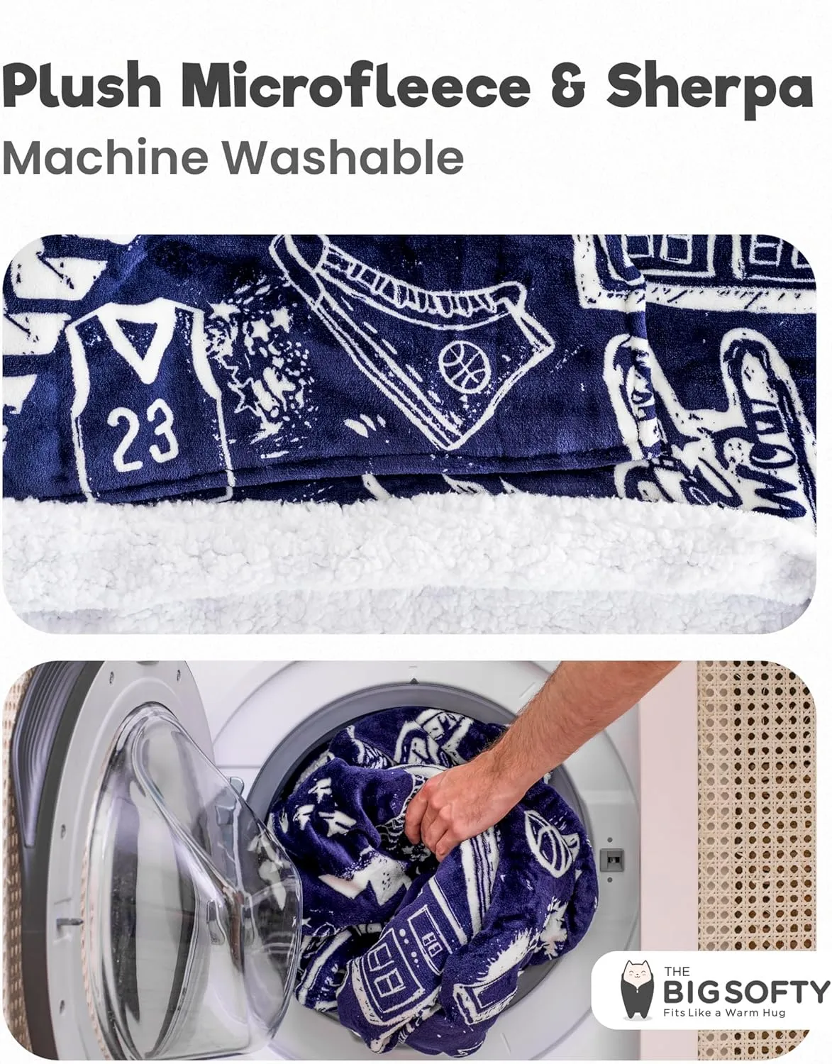 Sports Blanket Hoodie Men & Kids, Oversized Wearable Blanket Kids, Teens, Adults, Soccer & Basketball Hoodie Blanket for Boys