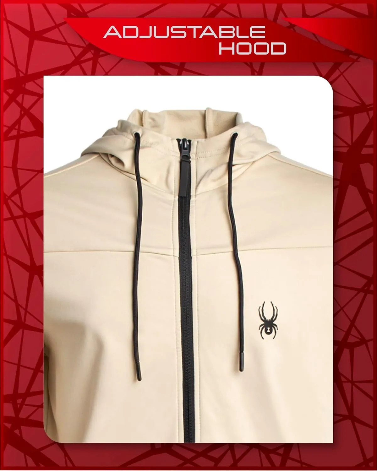 Spyder Men's Active Hoodie - Peached Super Plush Full Zip Up Hoodie Sweatshirt - Warm Outdoor Pullover Hoodies for Men (S-XL)