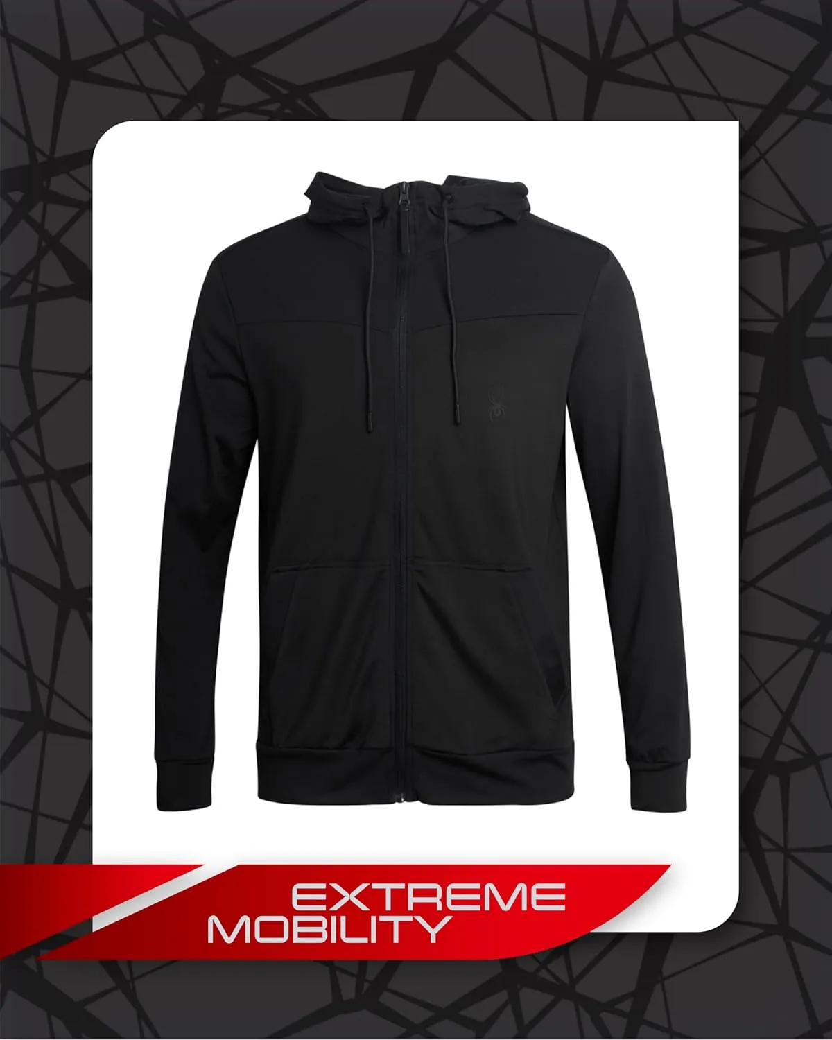 Spyder Men's Active Hoodie - Peached Super Plush Full Zip Up Hoodie Sweatshirt - Warm Outdoor Pullover Hoodies for Men (S-XL)