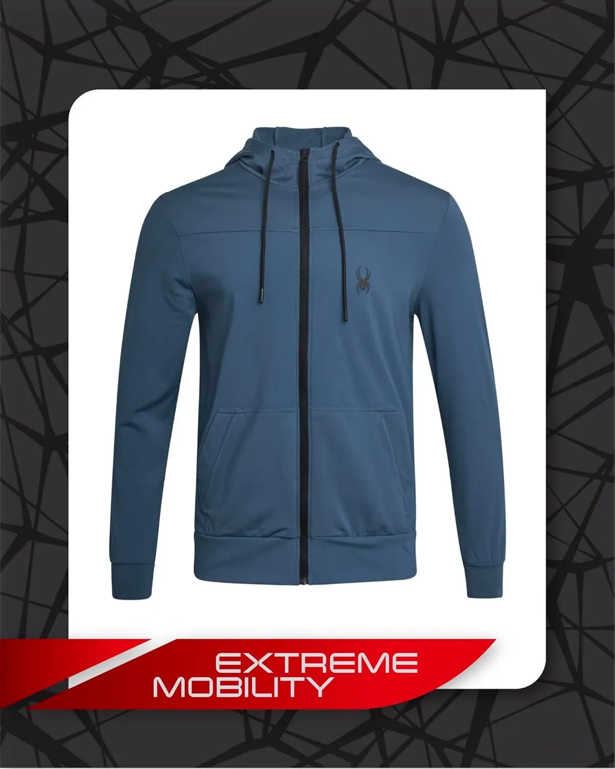 Spyder Men's Active Hoodie - Peached Super Plush Full Zip Up Hoodie Sweatshirt - Warm Outdoor Pullover Hoodies for Men (S-XL)