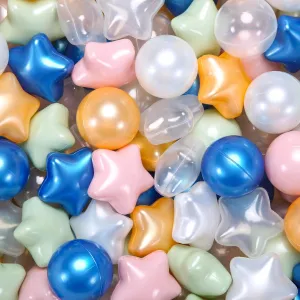 Star Ball Pit Balls for Toddlers Ball Pits, 50 100 200 500 1000 Ball Pit Ball Star Shapes for Kids, Boys Girls Bounce House, Play Tent, Baby Pool, Party Decoration.
