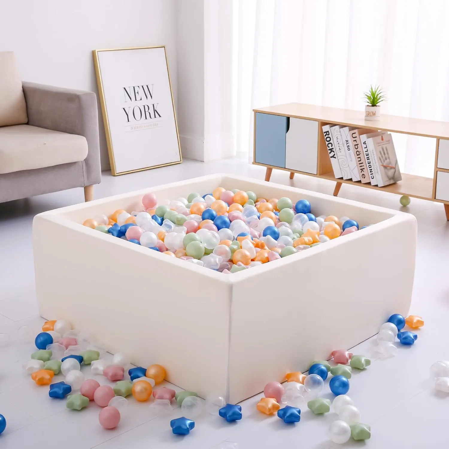 Star Ball Pit Balls for Toddlers Ball Pits, 50 100 200 500 1000 Ball Pit Ball Star Shapes for Kids, Boys Girls Bounce House, Play Tent, Baby Pool, Party Decoration.
