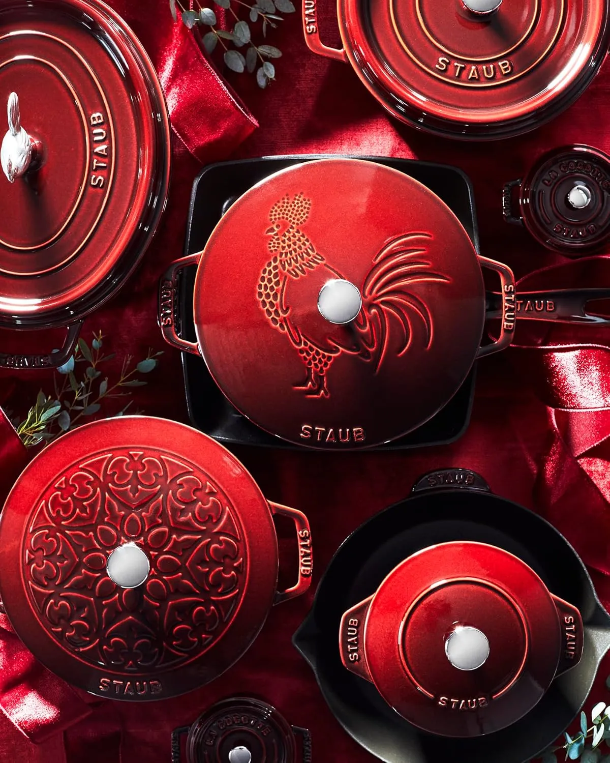 Staub Cast Iron 1.5-qt Petite French Oven - Grenadine, Made in France