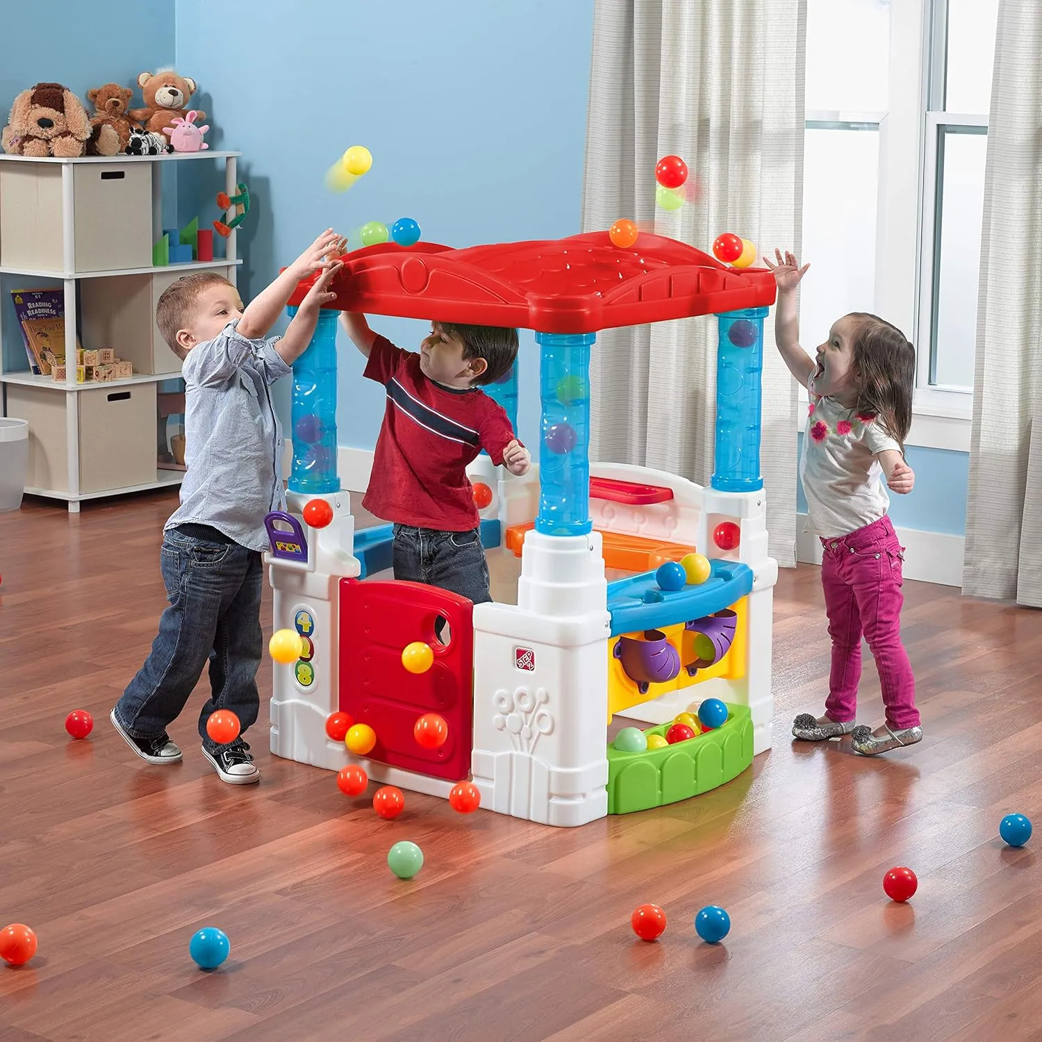 Step2 Crazy Maze Toddler Ball Pit, Kids Playhouse, Indoor/Outdoor Playset, Interactive Play with Sounds, Includes 20 Colorful Balls, Made of Durable Plastic, For Toddlers 1.5  Years Old