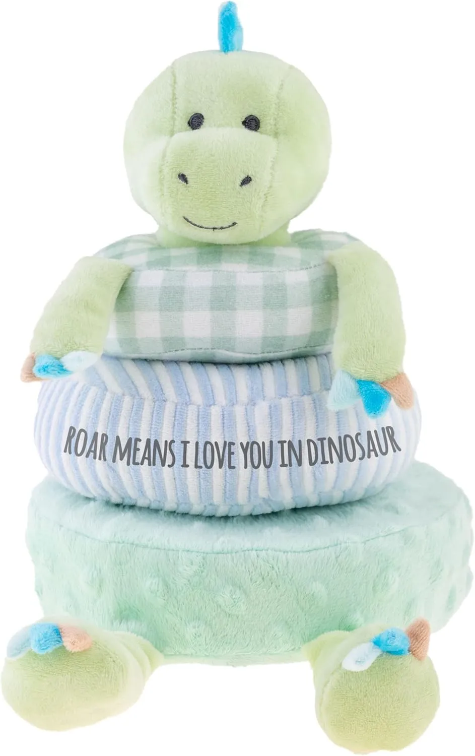 Stephen Joseph, Stacking and Nesting Plush, Stuffed Animal Baby Stacking Rings Learning Toy, Baby Sensory Developmental Toy Rattles, 4- Piece Set