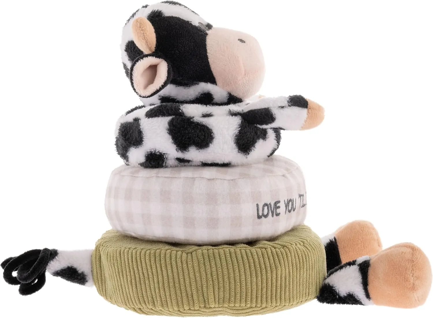 Stephen Joseph, Stacking and Nesting Plush, Stuffed Animal Baby Stacking Rings Learning Toy, Baby Sensory Developmental Toy Rattles, 4- Piece Set