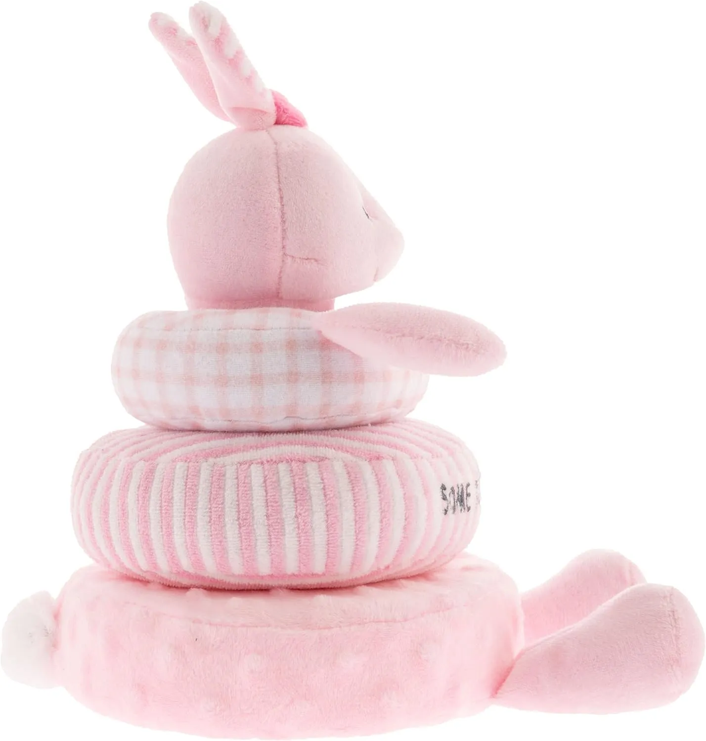 Stephen Joseph, Stacking and Nesting Plush, Stuffed Animal Baby Stacking Rings Learning Toy, Baby Sensory Developmental Toy Rattles, 4- Piece Set
