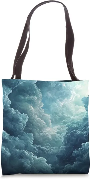 Stylized Cloud Formations Meteorological Art Sky Pattern Tote Bag