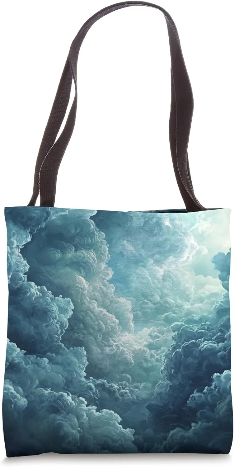 Stylized Cloud Formations Meteorological Art Sky Pattern Tote Bag