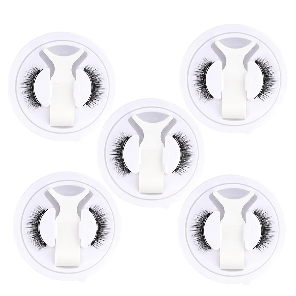 SULV Magnetic Fake Eyelashes 1 Pairs/2 Pairs/5Pairs Set To Choose, Natural Looking Magnetic Lashes Kit, Best 8D Look, Reusable Fake Eye Lash (LZ-13-5 Pairs Pack)