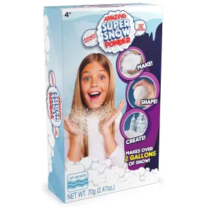 Super Snow Box by Be Amazing! Toys – Snow Powder - Faux Snow Kit for Kids - Reusable Snow - Makes 2 Gallons of Snow - Winter Display Craft - for Boys & Girls - Ages 4 