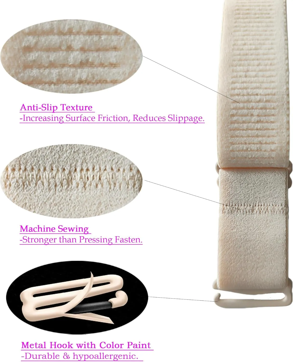 Super Wide Bra Straps Replacement - Adjustable Comfortable Durable - Perfect for Plus Size Bras and Strapless Bustiers