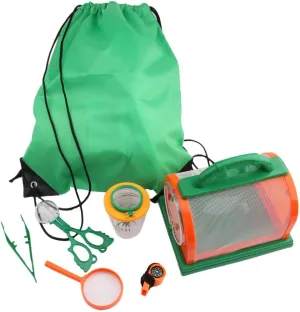 SUPVOX 7pcs Outdoor Insect Observation Kit for Portable Magnifying Lens Telescope Tools for Nature Hiking and Camping Trips Lightweight and Design Green