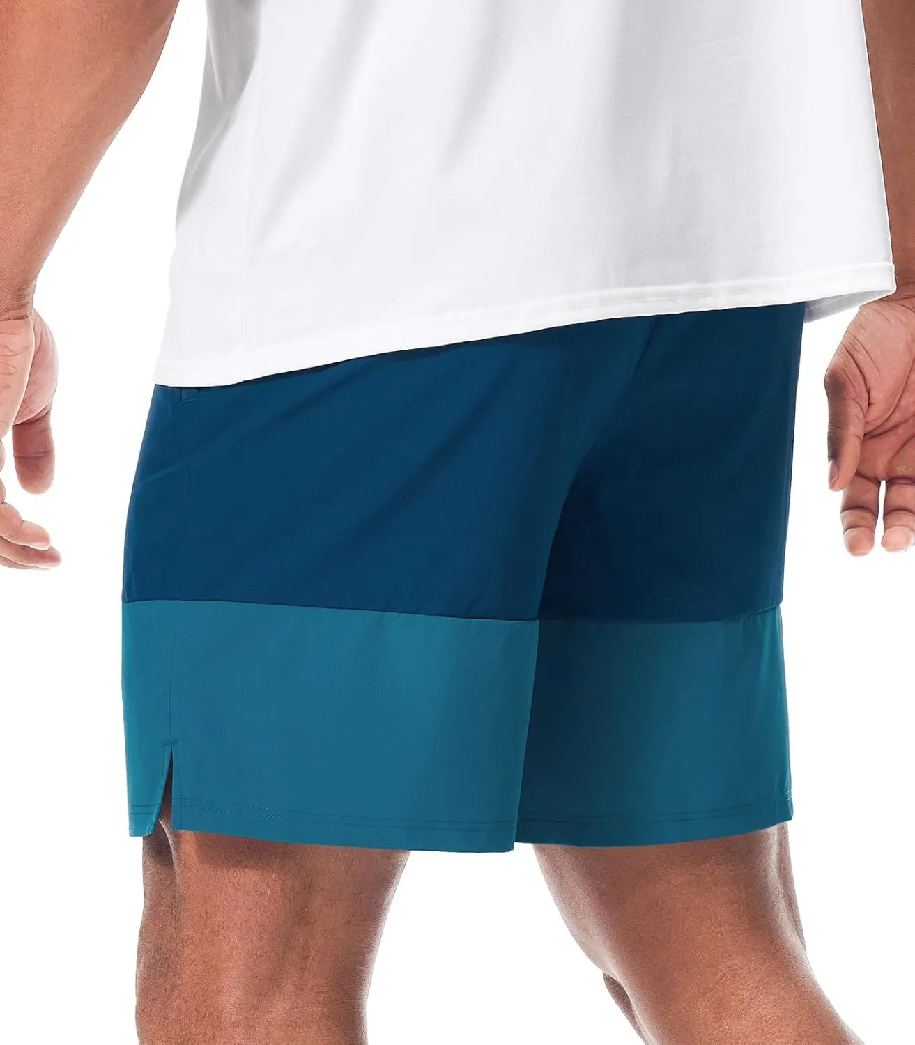 Suwangi Men’s Athletic Gym Shorts Workout Casual Running Shorts for Men Lightweight Quick-Dry Sweat Short with Zipper Pocket