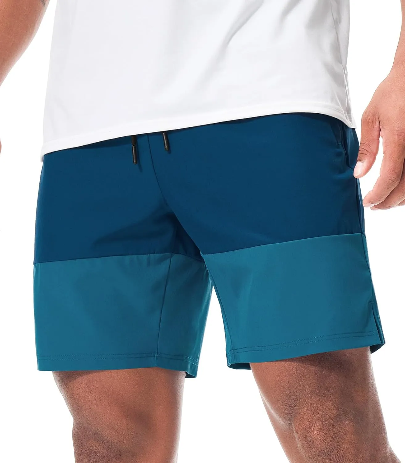 Suwangi Men’s Athletic Gym Shorts Workout Casual Running Shorts for Men Lightweight Quick-Dry Sweat Short with Zipper Pocket