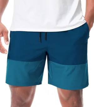 Suwangi Men’s Athletic Gym Shorts Workout Casual Running Shorts for Men Lightweight Quick-Dry Sweat Short with Zipper Pocket