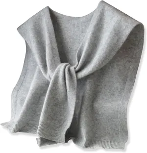 Sweater Knitted Knotted Shawl Wraps For Women Solid Color Wool Knitted Long Sleeves Knotted Blouse Decorative Shawl