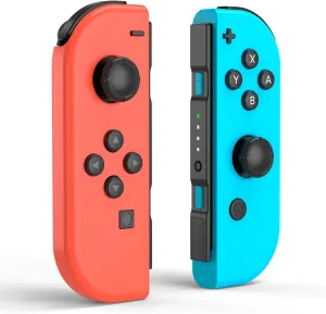 Switch Controllers Compatible with Switch/Lite/OLED, Wireless Switch Controller Replacement Support Wake-up, Dual Vibration Function, Motion Control, Screenshot, Red/Blue