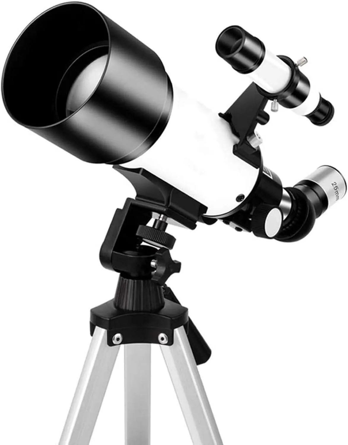 Telescope 70mm Aperture Astronomical Refracting Telescope for Kids Beginners Travel Telescope for AduIt with Portable Travel Bag and 10mm/25mm Eyepiece (Color : Package 3) (Package 1)