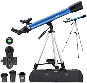 Telescopes for Adults Space Telescopes for Astronomy Kit for Kids 700/60mm HD Refractor Outdoor Monocular with Adjustable Tripod Portable Handbag Educational Science Telescope
