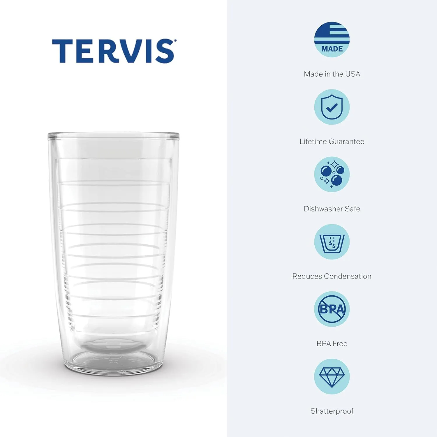 Tervis Clear & Colorful Tabletop - Bayou View Collection Made in USA Double Walled Insulated Tumbler Travel Cup Keeps Drinks Cold & Hot, 16oz - 4pk, Assorted Pastels