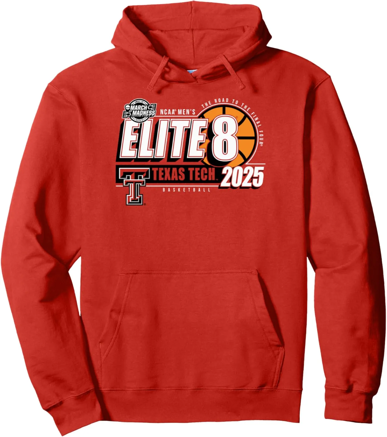 Texas Tech Red Raiders Elite 8 2025 Men's Basketball Dunk Pullover Hoodie