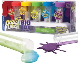 Thames & Kosmos Ooze Labs: Big Box of Science | 5 Fun, Simple, Safe STEM Experiments | DIY Slimes, Crystal Feather, Instant Snow, Oobleck | Great Party Favors, Easter Basket Goodie, Stocking Stuffers
