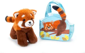The Petting Zoo Red Panda Stuffed Animal Plushie and Purse Set, Gifts for Kids, Wildlife Animal Toy, Red Panda Plush Toy and Purse Pet Carrier