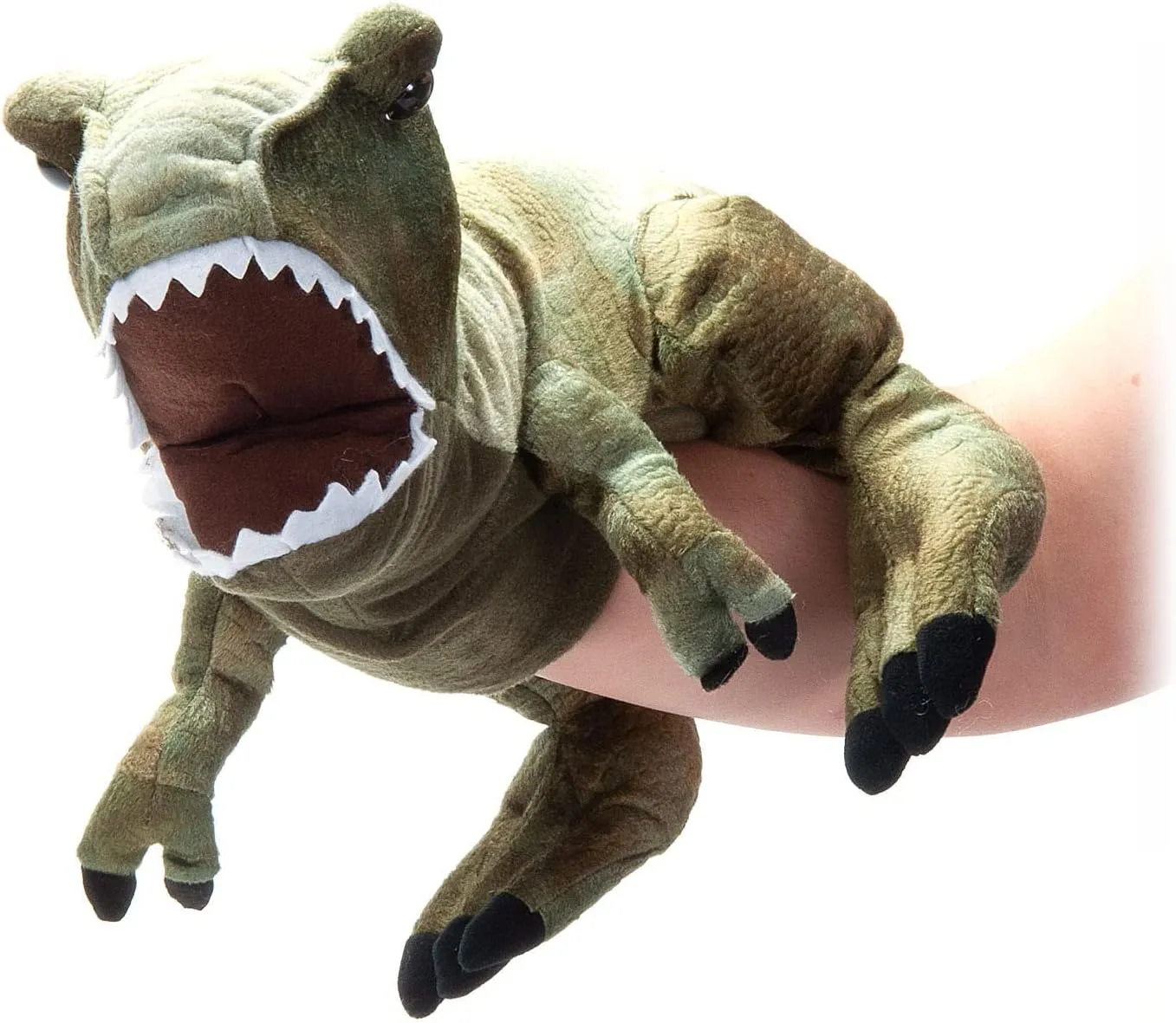 The Petting Zoo T-Rex Hand Puppet Stuffed Animal Plushie, Gifts for Kids, Puppetz Animals, ZOOLOGEE Dinosaur Interactive Puppets Plush Toy 27 Inches