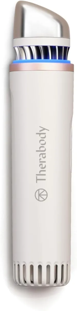 Therabody TheraFace Depuffing Wand – Cold and heat skincare treatment to depuff and glow; beauty wand, face roller and eye massager for dark circles and radiant skin, White