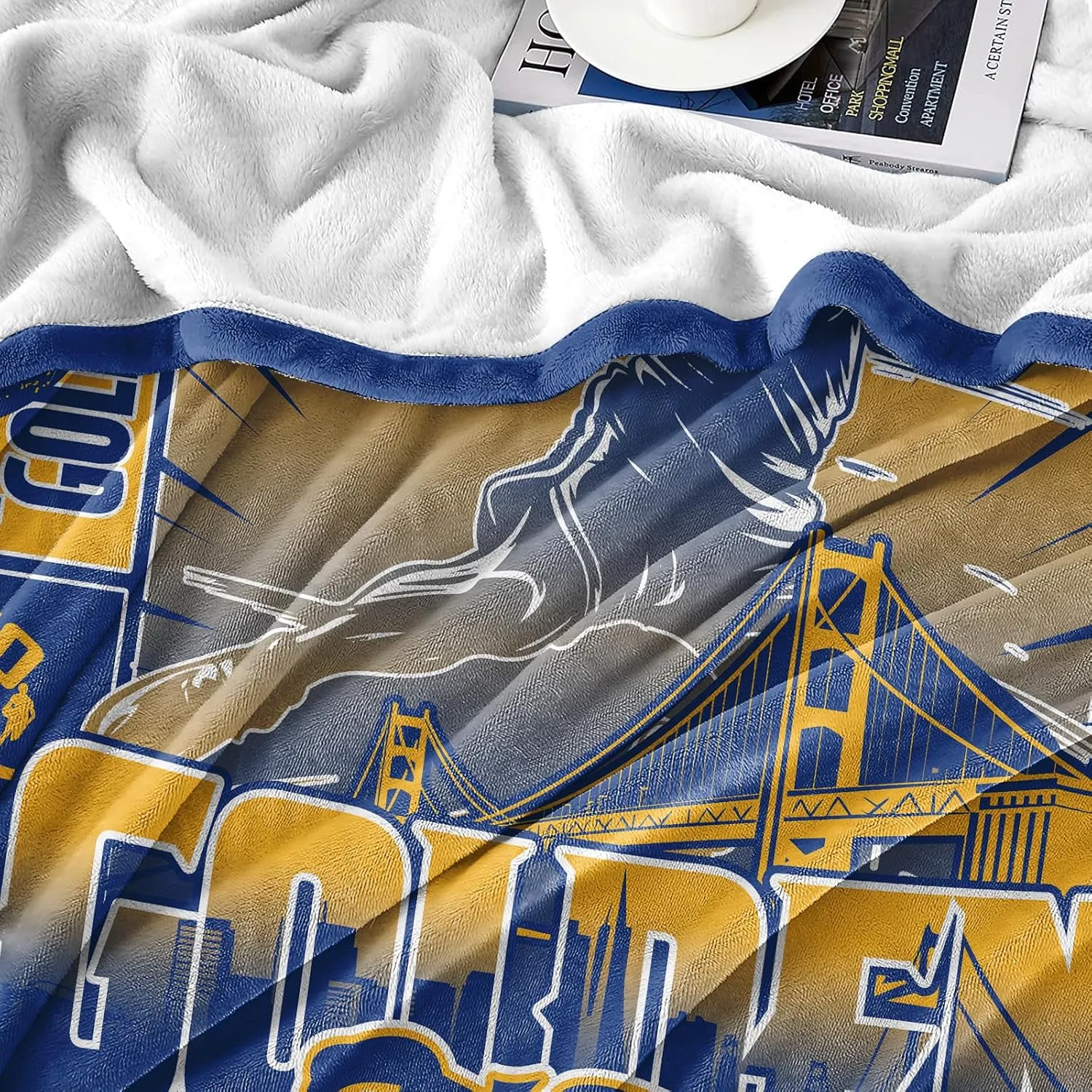 Throw Blanket for Couch, Cooling Blankets for Hot Sleepers, Golden State Basketball Gifts for Men and Women, 60x50 Inches, Merch Kids Boys