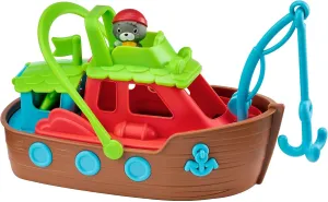 Timber Tots: The Nesting Boats - 3-in-1 Transforming Playset, Seal Animal Figurine, Play Fish, Pop-Up Feature, Stacking Water Toy, Kids-Toddlers 18Mo 