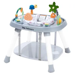 Time Followers® Baby Activity Center | 3-Stage 4Modes Standing Play Table | Baby Essential,Exersaucer, Jumper & Bouncer | Montessori-Inspired Design for Ages 6M  (Grey)