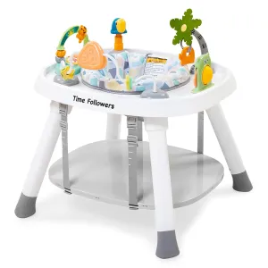 Time Followers® Baby Activity Center | 3-Stage 4Modes Standing Play Table | Baby Essential,Exersaucer, Jumper & Bouncer | Montessori-Inspired Design for Ages 6M  (White)