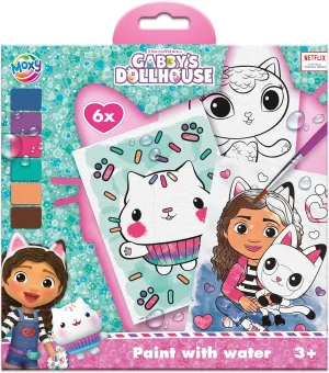 TM ESSENTIALS Gabby's Dollhouse Paint with Water Activity Book, Age 3 