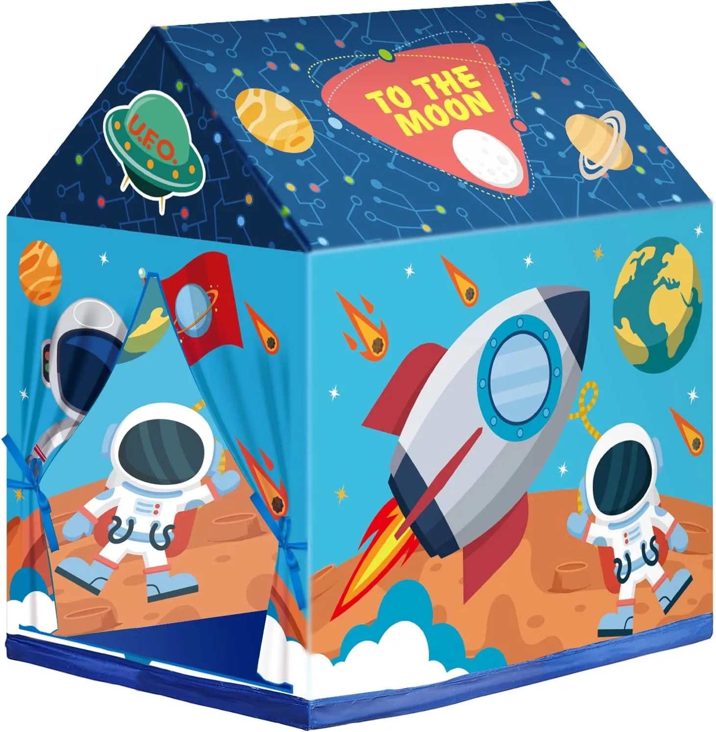 TOY Life Kids Tent - Kids Play Tent Indoor and Outdoor - 37.4" x 27.95" x 40.55" - Playhouse Tent for Boys and Girls - Portable Play Tent for Kids - Space Tent for Kids - Christmas Tent Gifts for Kids