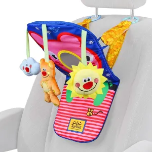 ToyVelt Car Seat Toy for Babies 0-6 Months - Baby Activity Center Super Soft and Safe with Music - Great Baby Car Accessories and Travel for Boys & Girls up to 12 Months