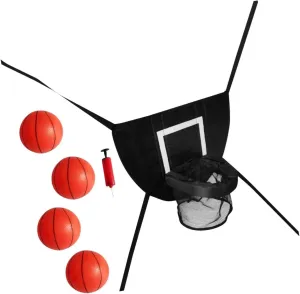 Trampoline Basketball Hoop Attachment Set with Pump and 3 Mini Ball for Dunking for Kids Adults Trampoline Accessories