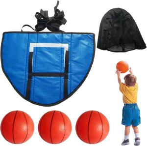 Trampoline Basketball Hoop for Kids General Basketball Hoop for Trampoline with 3 Balls and Inflator 19x14in Trampoline Basketball Basketball Hoop for Trampoline