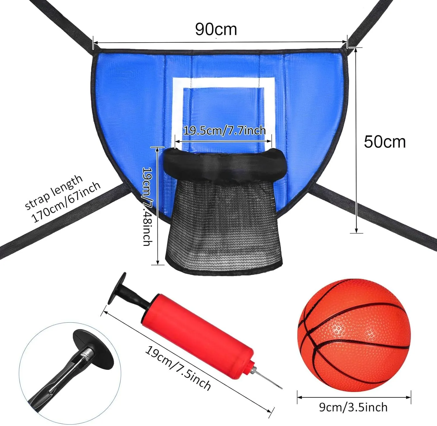 Trampoline Basketball Hoop Lightweight Backboard Trampoline Accessories Basketball Frame