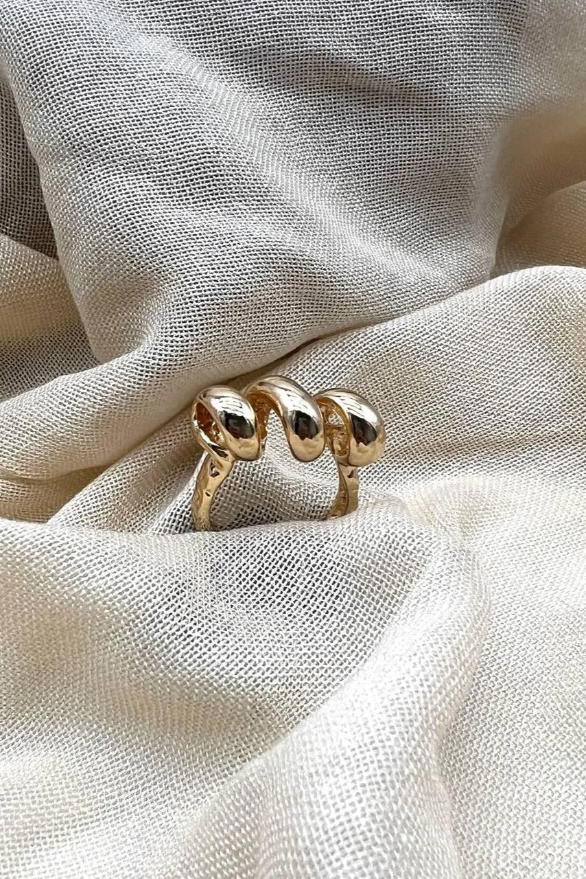 Triple Bead Open Ring - Fluffy