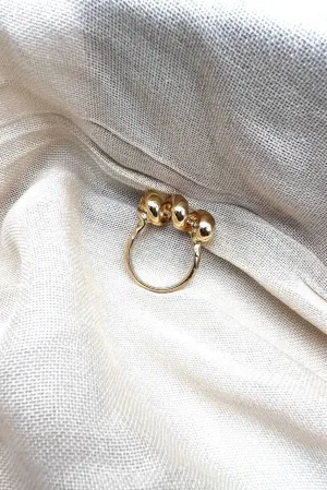 Triple Bead Open Ring - Fluffy