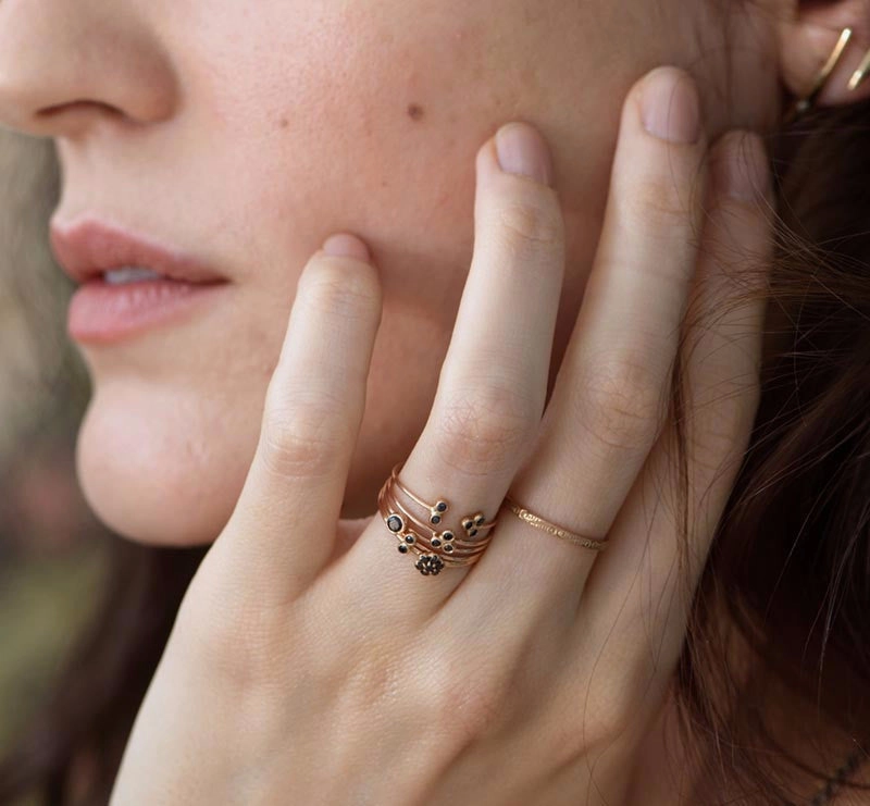 triple diamond seed ring