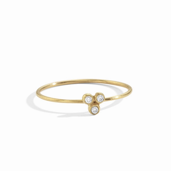 triple diamond seed ring