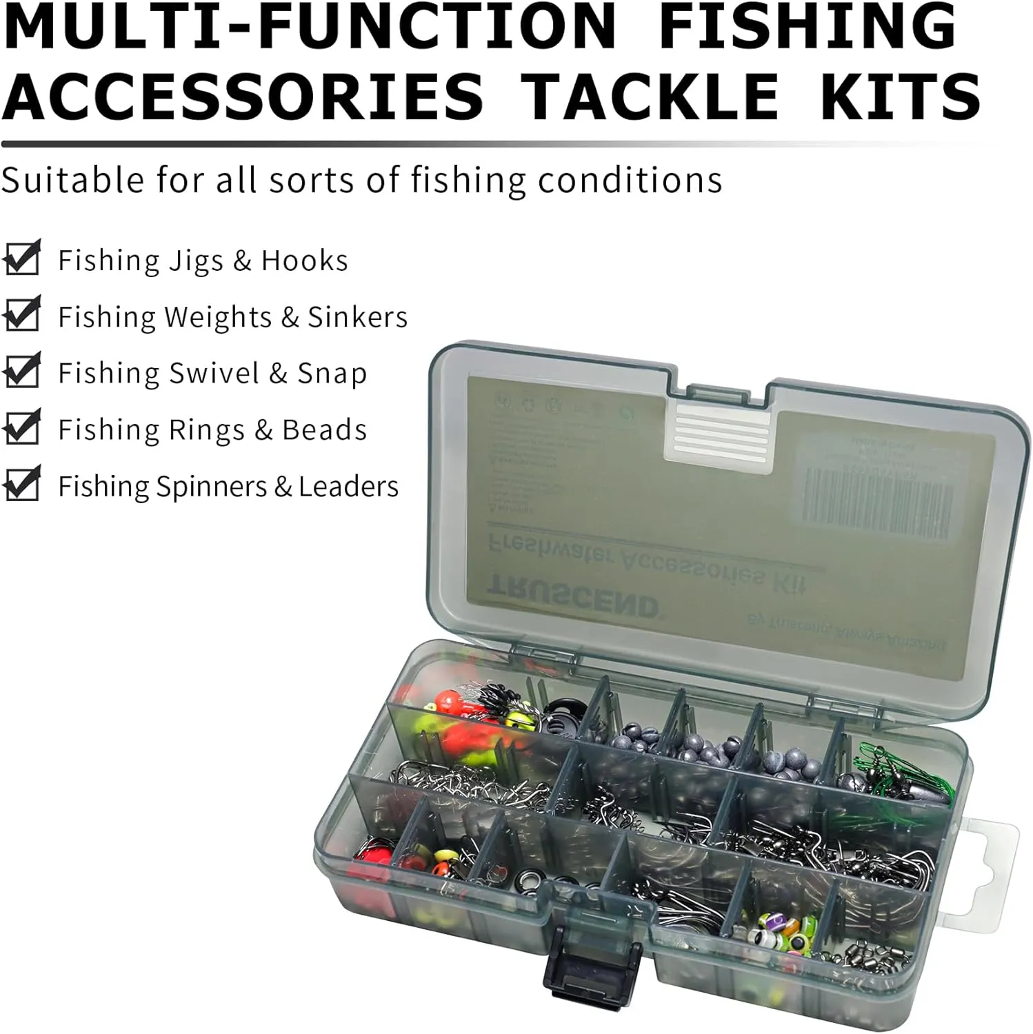 TRUSCEND Widely Used Fishing Lures & Tackle Kit Worth Ever Penny, Selected Fishing Kit for Starter Freshwater Saltwater, Economic/Giftable/Premium Fishing Gear Set Available, for Family