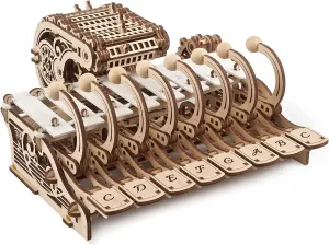 UGEARS Celesta 3D Mechanical Puzzle - Multifunctional Musical Instrument with Piano, Music Box and Xylophone - 3D Wooden Puzzle for Adults and Children - Musical Model