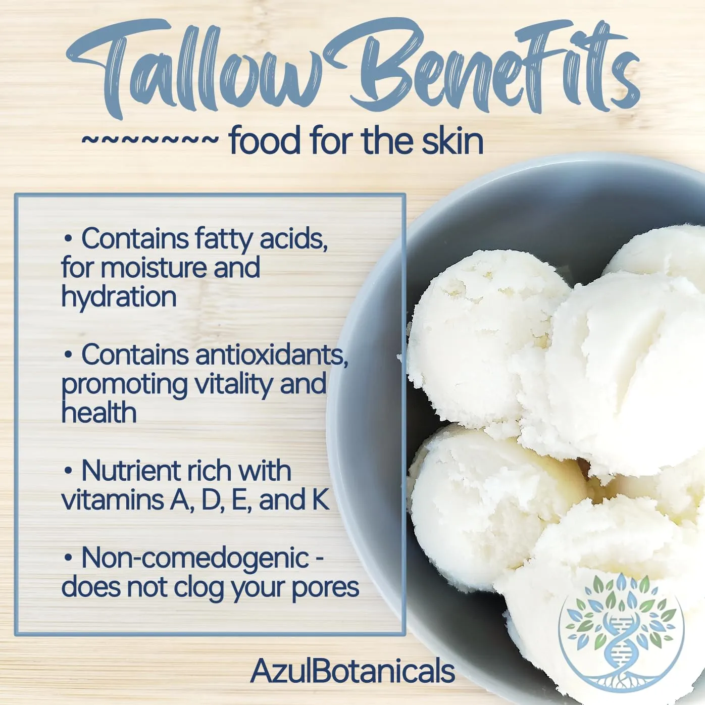 Ultimate Anti-Aging Tallow Balm Made with Organic Ingredients and Infused with Copper Peptide (GHK-Cu) and Argireline Hexapeptide, Black Seed Oil, Apricot Seed Oil