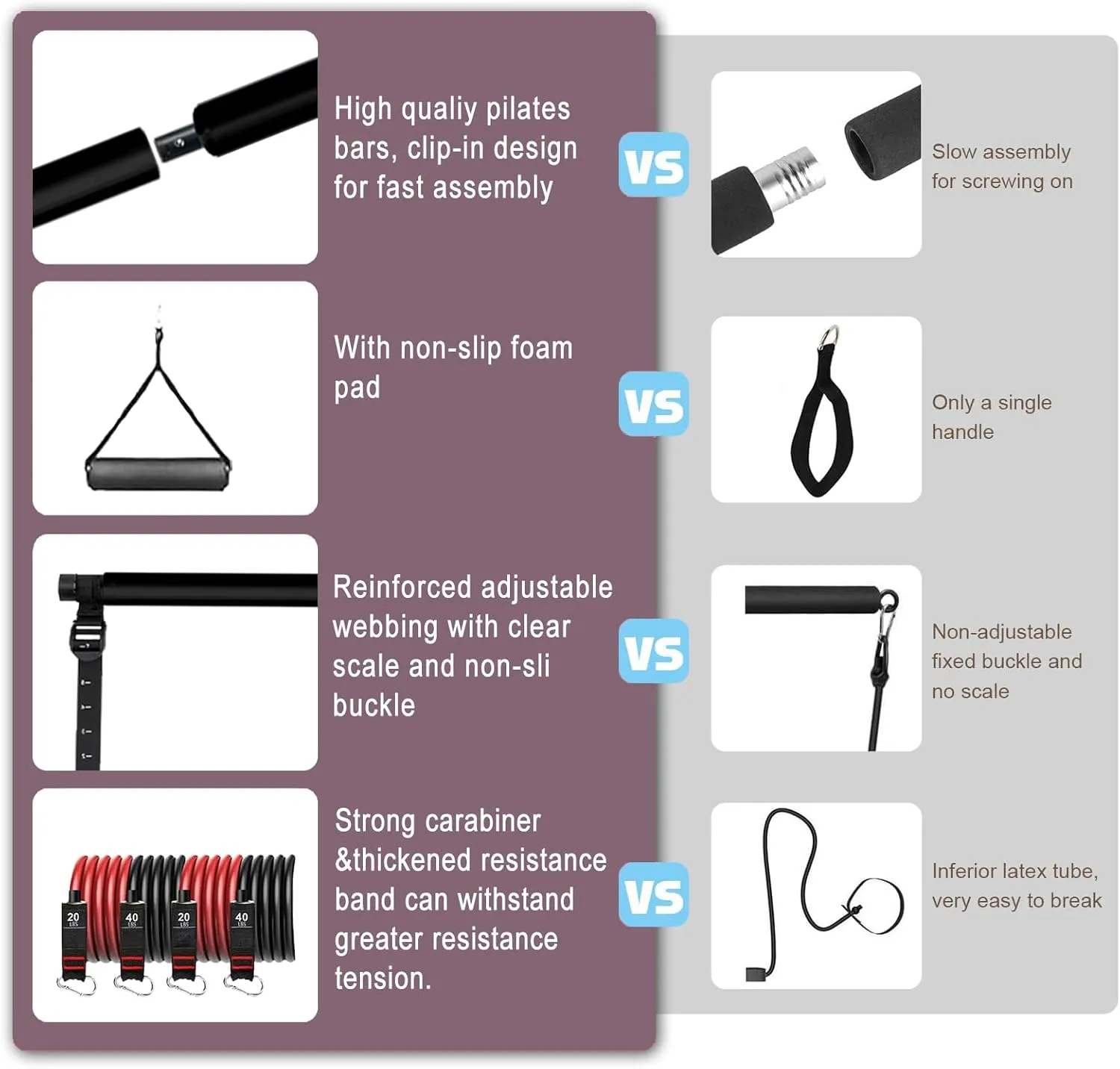 Ultimate Pilates bar kit.Multiple Fitness bar with Resistance Bands, Ab Rollers. Core Strength Training Equipment. Squat Machine for Men and Women. Portable Home Gym