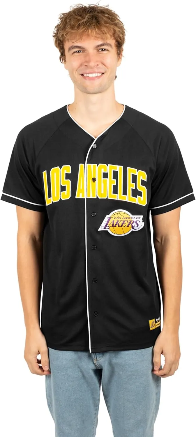 Ultra Game Men's NBA Official Super Soft Button Down Baseball Shirt